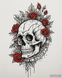 Tattoo sketch, snow-covered trees along railw... - эскиз тату (№1753371534_0, 24.07.2025 15:38) — Tatufoto.com