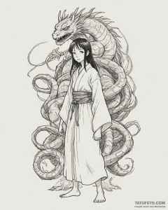 похищенная (spirited away, 2001) - эскиз тату (№1753372649_0, 24.07.2025 15:57) — Tatufoto.com