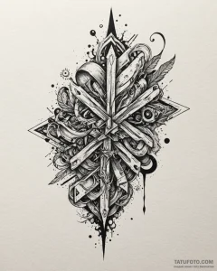 Tat tattoo sketch, 3d abstract tessellations... - эскиз тату (№1753374106_0, 24.07.2025 16:21) — Tatufoto.com