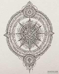 Tat tattoo sketch, fantasy character wielding... - эскиз тату (№1753374317_0, 24.07.2025 16:25) — Tatufoto.com