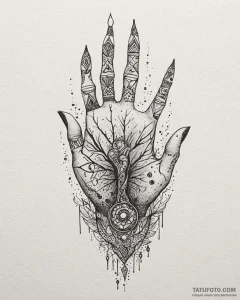 Tattoo sketch, no-face walking through fog, h... - эскиз тату (№1753376031_0, 24.07.2025 16:53) — Tatufoto.com