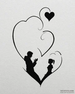 Tattoo sketch, lucy and gru silhouette with h... - эскиз тату (№1753376238_0, 24.07.2025 16:57) — Tatufoto.com