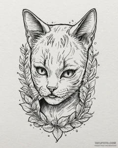 Tattoo sketch, paprika with cat ears headband... - эскиз тату (№1753377894_0, 24.07.2025 17:24) — Tatufoto.com