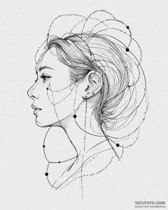 Tattoo sketch, dolores with hyper-sensitive e... - эскиз тату (№1753378513_0, 24.07.2025 17:35) — Tatufoto.com
