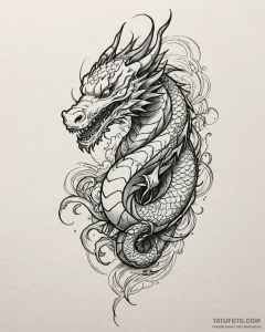 Tattoo sketch, cyberpunk humanoid with neon c... - эскиз тату (№1753380999_0, 24.07.2025 18:16) — Tatufoto.com