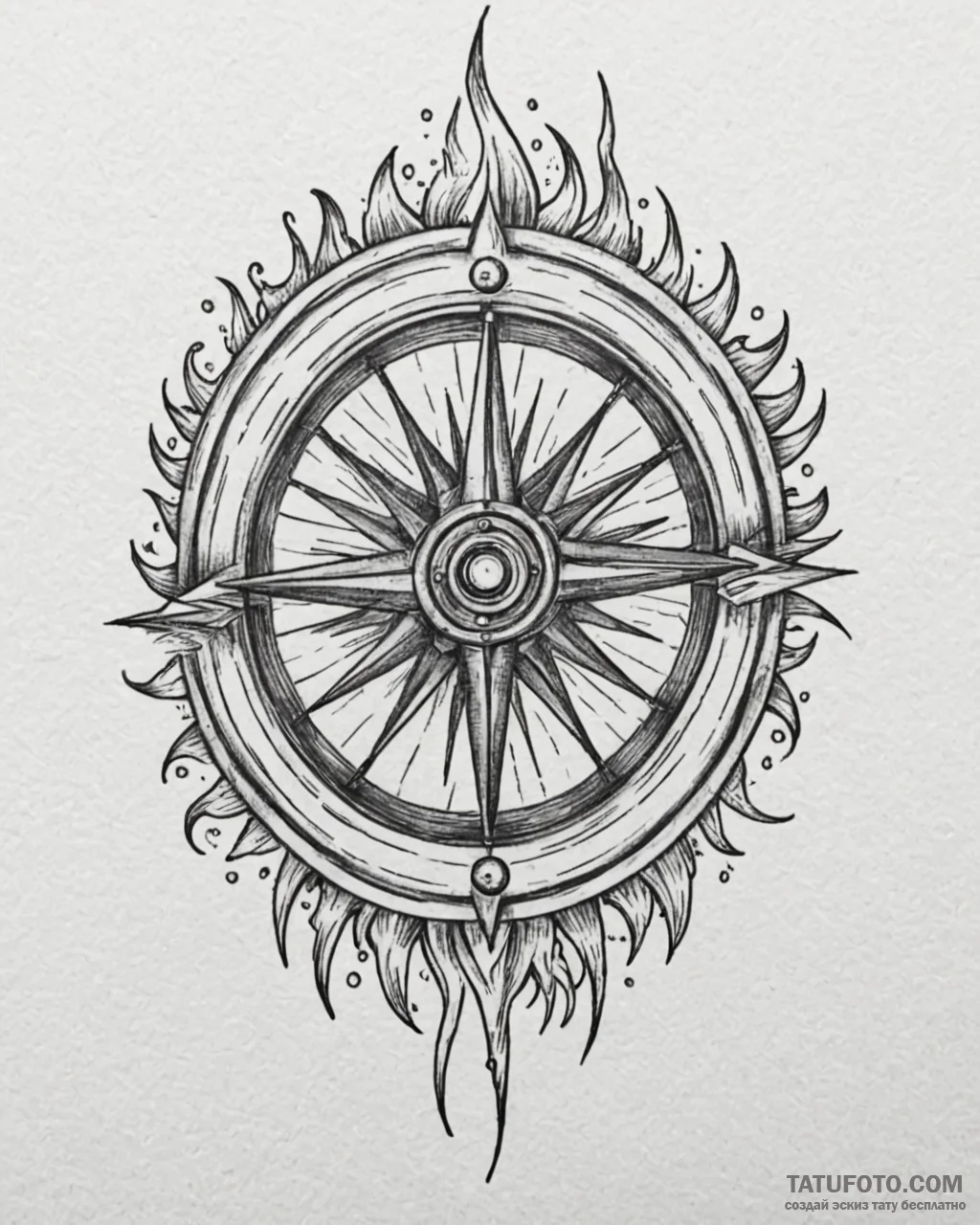 Tattoo sketch, train wheels turning with spar... - эскиз тату (№1753386806_0, 24.07.2025 19:53) — Tatufoto.com