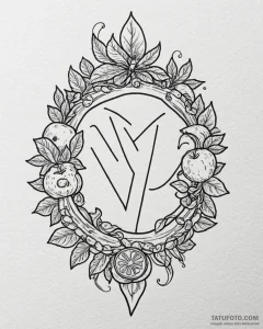 Tat tattoo sketch, vegan symbol intertwined w... - эскиз тату (№1753387025_0, 24.07.2025 19:57) — Tatufoto.com