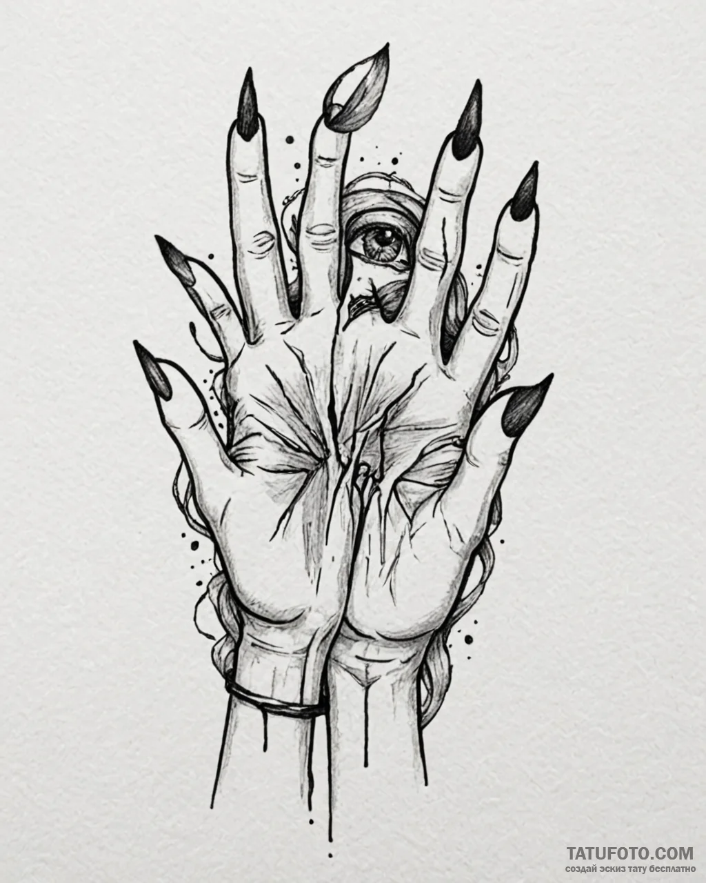 Tat tattoo sketch, emo youth with melancholic... - эскиз тату (№1753387647_0, 24.07.2025 20:07) — Tatufoto.com