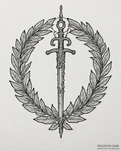 Tat tattoo sketch, police badge entwined with... - эскиз тату (№1753390331_0, 24.07.2025 20:52) — Tatufoto.com