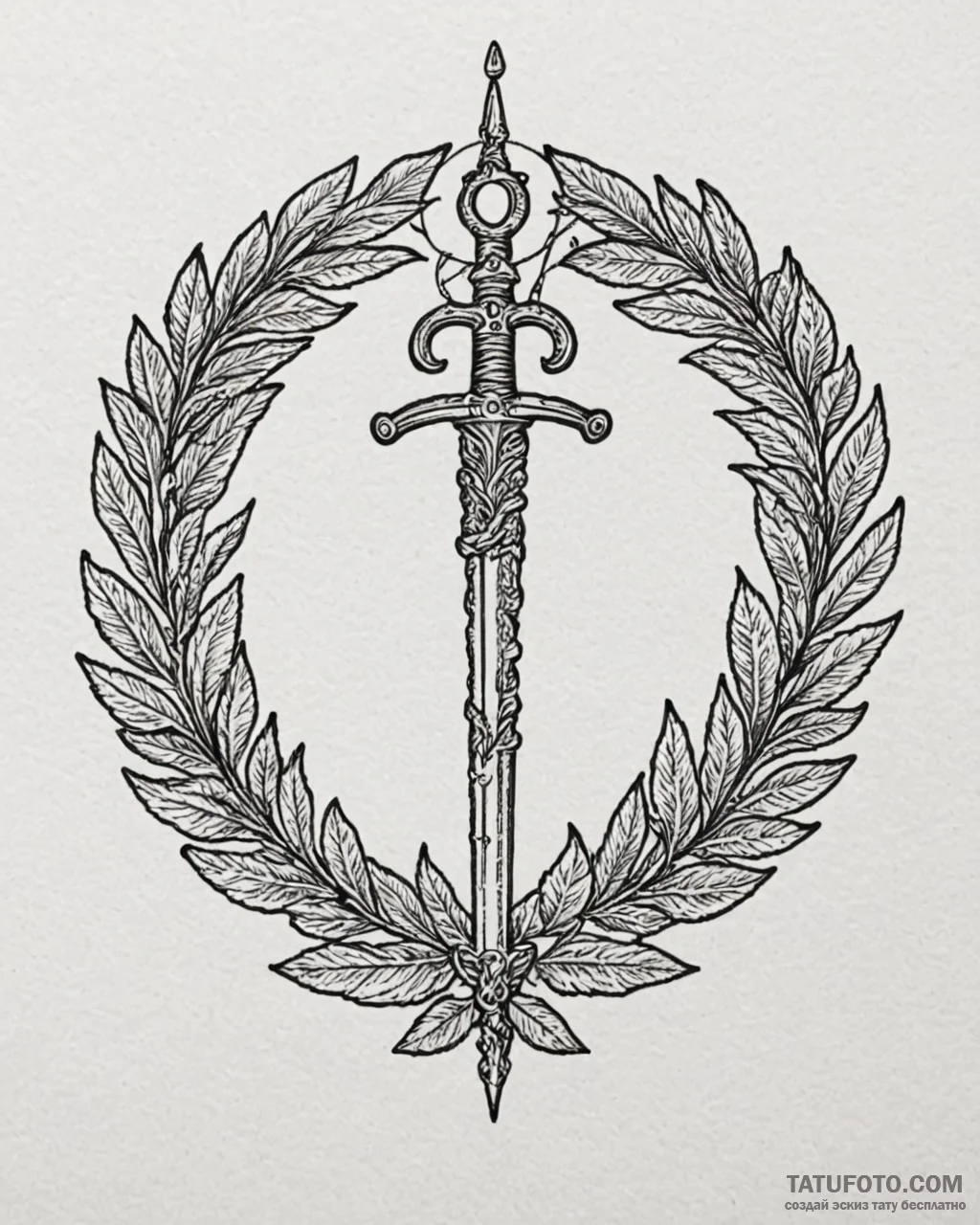 Tat tattoo sketch, police badge entwined with... - эскиз тату (№1753390331_0, 24.07.2025 20:52) — Tatufoto.com