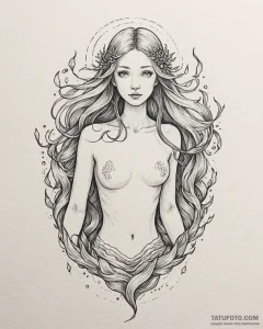Tattoo sketch, saoirse, song of the sea (2014... - эскиз тату (№1753391367_0, 24.07.2025 21:09) — Tatufoto.com