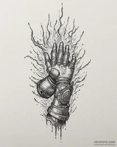 Tattoo sketch, arcane vi with electrifying ga... - эскиз тату (№1753392607_0, 24.07.2025 21:30) — Tatufoto.com
