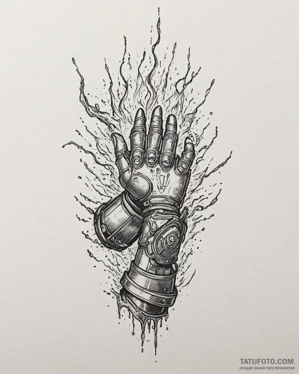 Tattoo sketch, arcane vi with electrifying ga... - эскиз тату (№1753392607_0, 24.07.2025 21:30) — Tatufoto.com