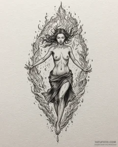 водные и огненные танцы стихий, tattoo line a... - эскиз тату (№1753394470_0, 24.07.2025 22:01) — Tatufoto.com