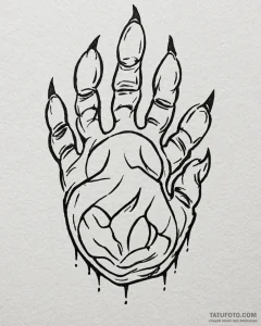 Eskizto, tattoo sketch, sulley’s paw print wi... - эскиз тату (№1753397365_0, 24.07.2025 22:49) — Tatufoto.com