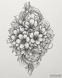 Tat tattoo sketch, abstract black ink splash... - эскиз тату (№1753398796_0, 24.07.2025 23:13) — Tatufoto.com