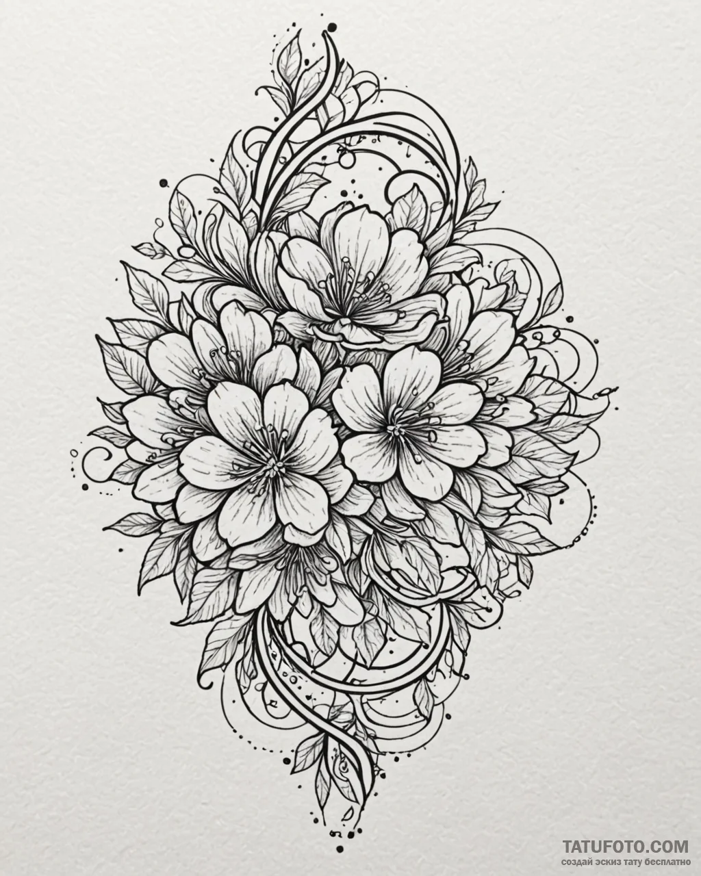 Tat tattoo sketch, abstract black ink splash... - эскиз тату (№1753398796_0, 24.07.2025 23:13) — Tatufoto.com