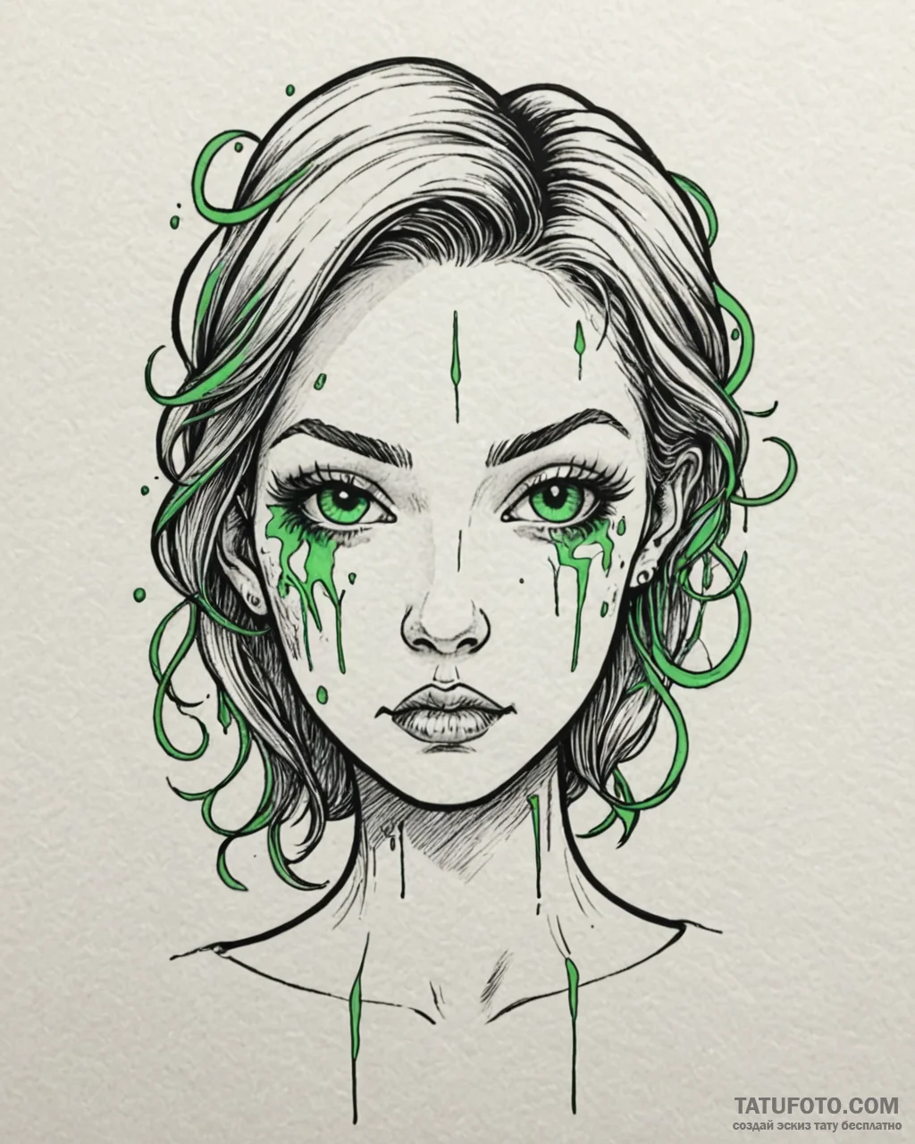 Tattoo sketch, disgust making face with toxic... - эскиз тату (№1753400847_0, 24.07.2025 23:47) — Tatufoto.com