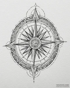 Tattoo sketch, earthsea compass rose with mag... - эскиз тату (№1753406194_0, 25.07.2025 01:16) — Tatufoto.com