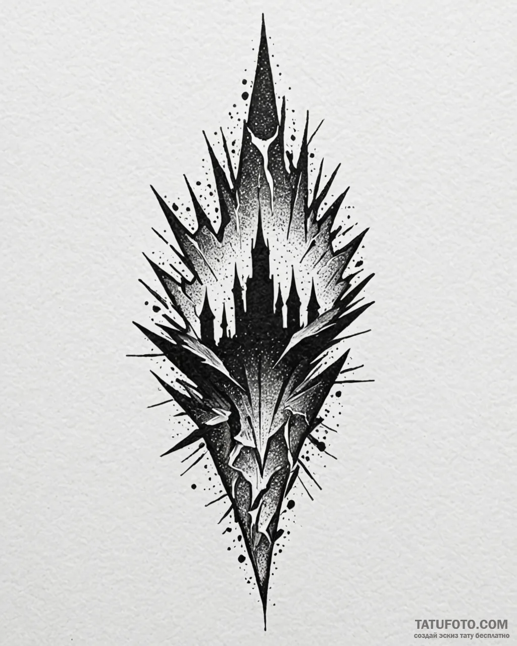 Tat tattoo sketch, powder’s silhouette dissol... - эскиз тату (№1753408243_0, 25.07.2025 01:50) — Tatufoto.com