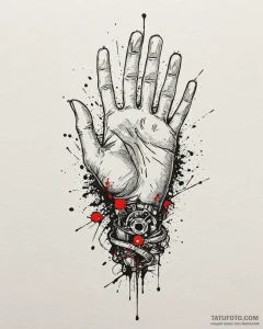 ретро фанат, tattoo sketch design, trash polk... - эскиз тату (№1753409674_0, 25.07.2025 02:14) — Tatufoto.com