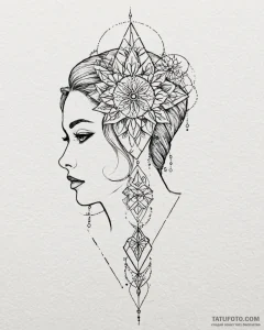 Eskizto, tattoo sketch, manny head silhouette... - эскиз тату (№1753412341_0, 25.07.2025 02:59) — Tatufoto.com