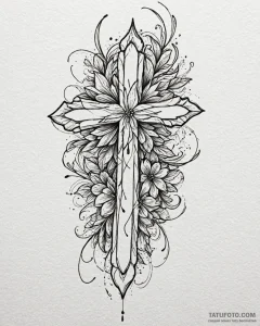 Tat tattoo sketch, abstract black ink splash... - эскиз тату (№1753413364_0, 25.07.2025 03:16) — Tatufoto.com