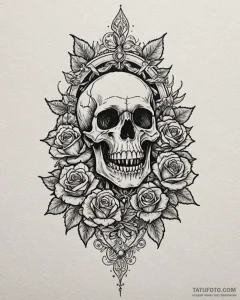 Eskizto, tattoo sketch, bruce silhouette with... - эскиз тату (№1753414797_0, 25.07.2025 03:39) — Tatufoto.com
