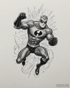 Tattoo sketch, incredibles 2 mr incredible pu... - эскиз тату (№1753415001_0, 25.07.2025 03:43) — Tatufoto.com