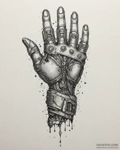 Tat tattoo sketch, vi’s mechanical gauntlets... - эскиз тату (№1753416026_0, 25.07.2025 04:00) — Tatufoto.com