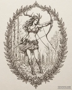 Tattoo sketch, centaur archer drawing bow ami... - эскиз тату (№1753423603_0, 25.07.2025 06:06) — Tatufoto.com