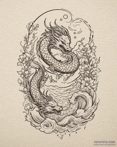 Tattoo sketch, dreamscape with floating citie... - эскиз тату (№1753430995_0, 25.07.2025 08:09) — Tatufoto.com