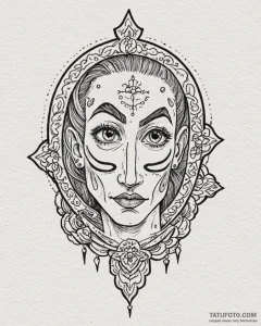 Tattoo sketch, belt with funny face and eyes,... - эскиз тату (№1753432710_0, 25.07.2025 08:38) — Tatufoto.com