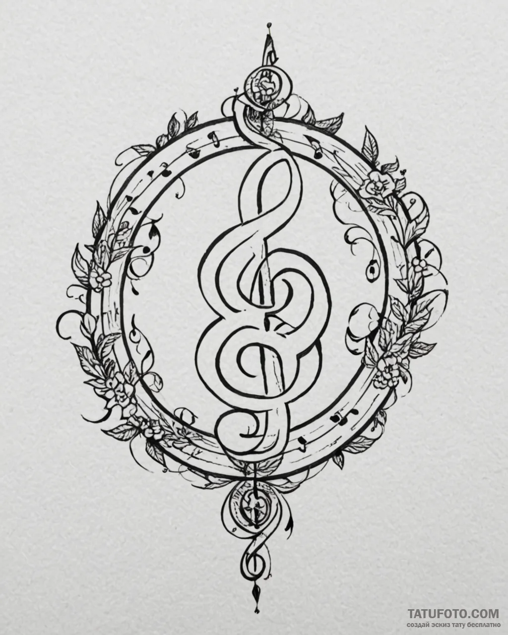 Tat tattoo sketch, ship wheel adorned with tr... - эскиз тату (№1753433784_0, 25.07.2025 08:56) — Tatufoto.com