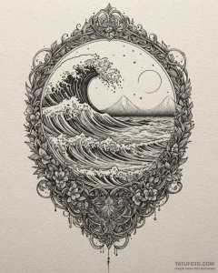 Tat tattoo sketch, abstract sound waves blend... - эскиз тату (№1753435878_0, 25.07.2025 09:31) — Tatufoto.com