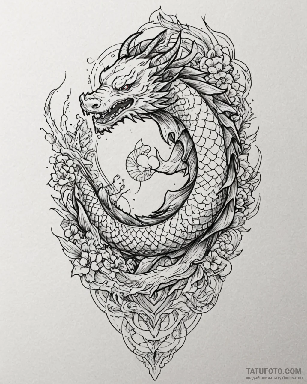 Tat tattoo sketch, geometric dotwork pattern... - эскиз тату (№1753436717_0, 25.07.2025 09:45) — Tatufoto.com