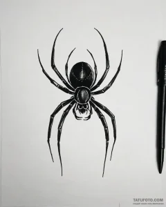 Black widow (spider) - эскиз тату (№1753441416_0, 25.07.2025 11:03) — Tatufoto.com