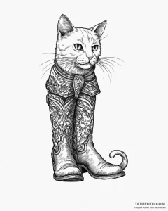 кот в сапогах 2 (puss in boots: the last wish... - эскиз тату (№1753442136_0, 25.07.2025 11:15) — Tatufoto.com