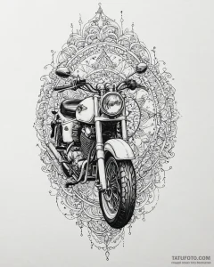 любитель путешествий на мотоцикле, tattoo dra... - эскиз тату (№1753443377_0, 25.07.2025 11:36) — Tatufoto.com