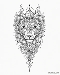 Eskizto, tattoo sketch, alex roaring with tri... - эскиз тату (№1753445290_0, 25.07.2025 12:08) — Tatufoto.com