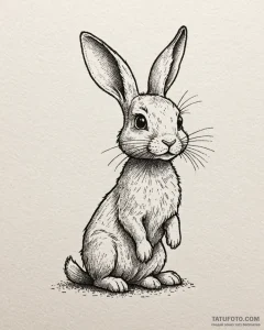Tattoo sketch, thumper the rabbit with playfu... - эскиз тату (№1753446484_0, 25.07.2025 12:28) — Tatufoto.com