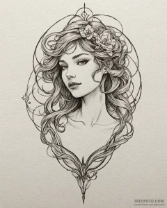 Eskizto, tattoo sketch, cappy floating in neo... - эскиз тату (№1753446901_0, 25.07.2025 12:35) — Tatufoto.com