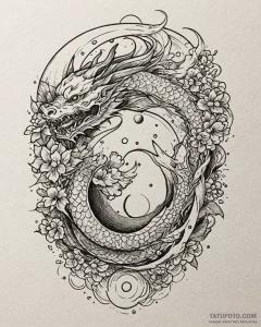 Tattoo sketch, stylized planet with rings and... - эскиз тату (№1753451656_0, 25.07.2025 13:54) — Tatufoto.com