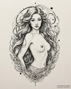 Tattoo sketch, saoirse, song of the sea (2014... - эскиз тату (№1753453826_0, 25.07.2025 14:30) — Tatufoto.com