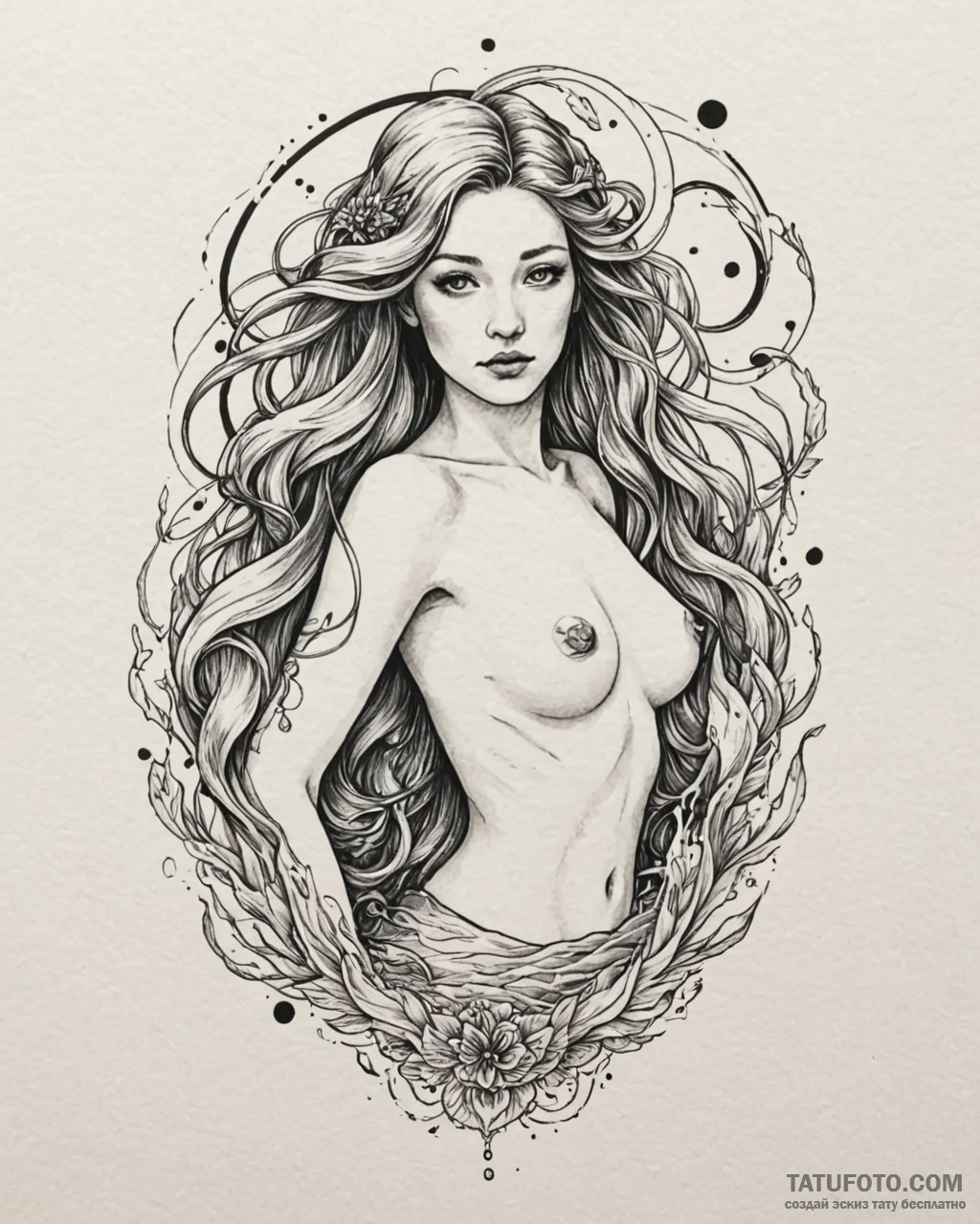 Tattoo sketch, saoirse, song of the sea (2014... - эскиз тату (№1753453826_0, 25.07.2025 14:30) — Tatufoto.com