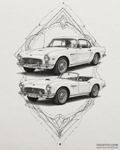 тачки (cars, 2006), tattoo drawing outline, f... - эскиз тату (№1753458777_0, 25.07.2025 15:52) — Tatufoto.com