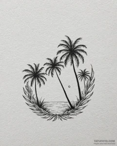 Tat tattoo sketch, palm tree fronds silhouett... - эскиз тату (№1753458976_0, 25.07.2025 15:56) — Tatufoto.com