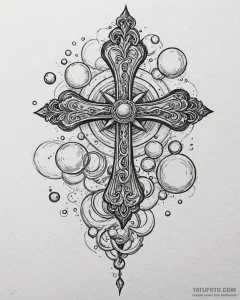 Tattoo sketch, paprika floating in dream bubb... - эскиз тату (№1753462774_0, 25.07.2025 16:59) — Tatufoto.com