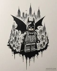 Tattoo sketch, batman lego, the lego movie (2... - эскиз тату (№1753463406_0, 25.07.2025 17:10) — Tatufoto.com