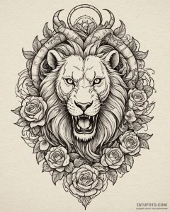 Tat tattoo sketch, chimeric beast blending li... - эскиз тату (№1753466236_0, 25.07.2025 17:57) — Tatufoto.com